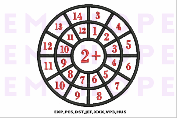 Addition Wheel 2: A Playful Embroidery Design for Learning and Stitching