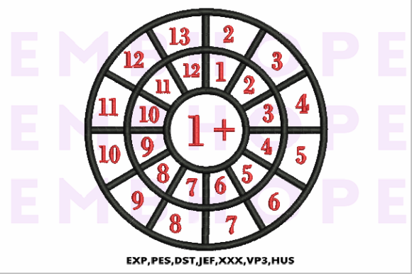 Addition Wheels 1: A Bright and Cheery Embroidery Design for Craft Fairs