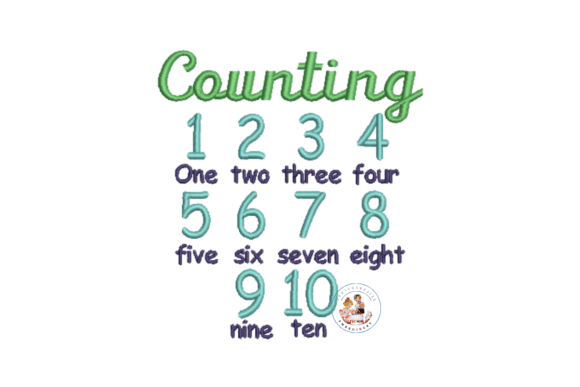 Counting 1 to 10 Embroidery Design Review for Business Use