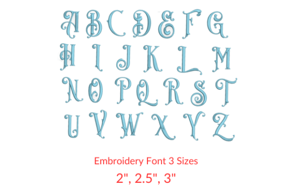 Elegant Vintage Script Embroidery Design: A Timeless Addition to Your Craft Fair Booth