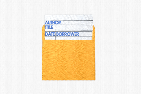 Library Checkout Pocket: A Versatile Embroidery Design for Creative Sellers