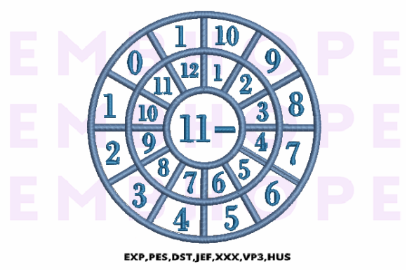 Minus Wheel 11 – A Playful Embroidery Design for Boutique Apparel