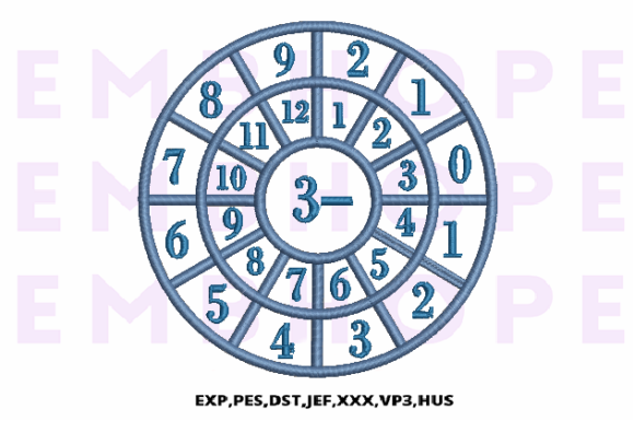 Minus Wheel 3 – A Cheerful Embroidery Design for Creative Projects