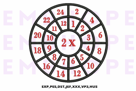 Multiplication Math Wheels 2 X: A Seasonal Embroidery Must-Have