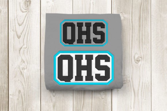 QHS High School Initials Embroidery Design Review